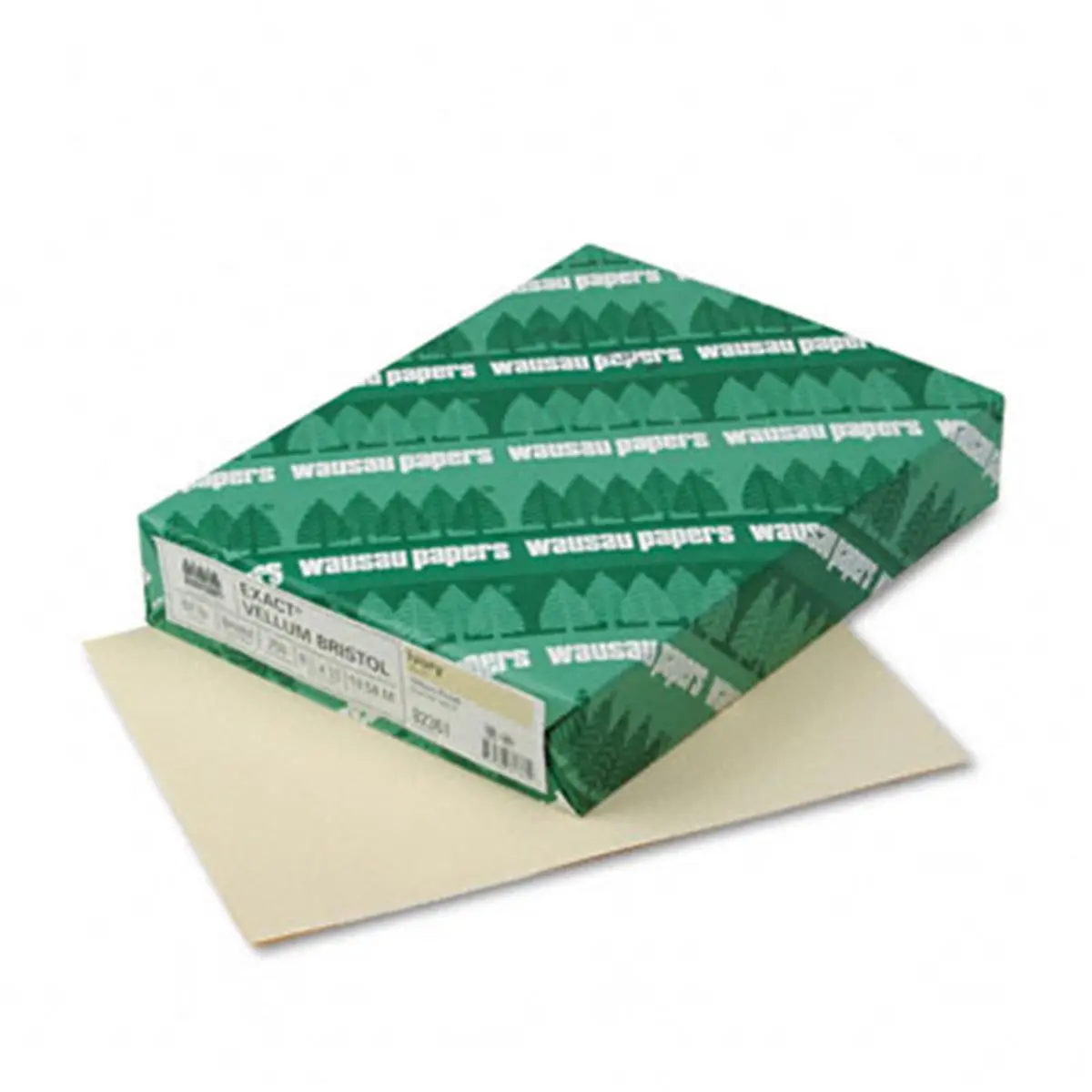 Wausau Papers Durable Semi-Smooth Vellum Bristol Cover Stock Blank Paper, 67lb Ivory, 8.5x11in Letter Size, 250-Sheet Standard Pack, Office Stationery Supplies