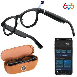 8MP Camera Smart Glasses, Multifunctional Smart Glasses with AI Voice Assistant, Real-Time 100+ Language Translation, Speech-to-Text Recording, Dual-Mic Noise Cancellation, 220mAh + 3600mAh Power Bank, LED Battery Display, Bluetooth 5.3, Photochromic Lens