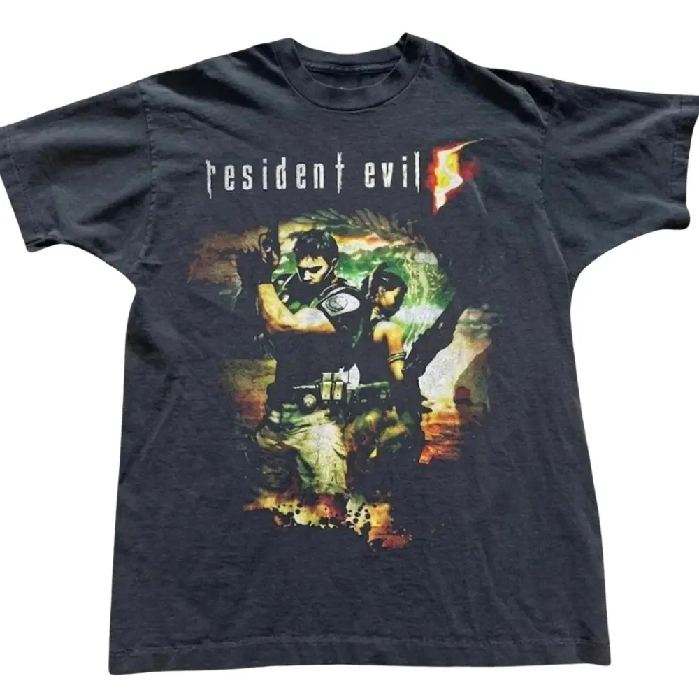 The Resident Evil 5 Chris Redfield & Sheva Alomar Comfort Colors Shirt, Vintage Survival Game Tee, Retro Gaming Fan Shirt, Game Streetwear Shirt, Y2K Vintage Shirt, Crew Neck Shirt, Gift For Men, Gift For Women, Trending Shirt