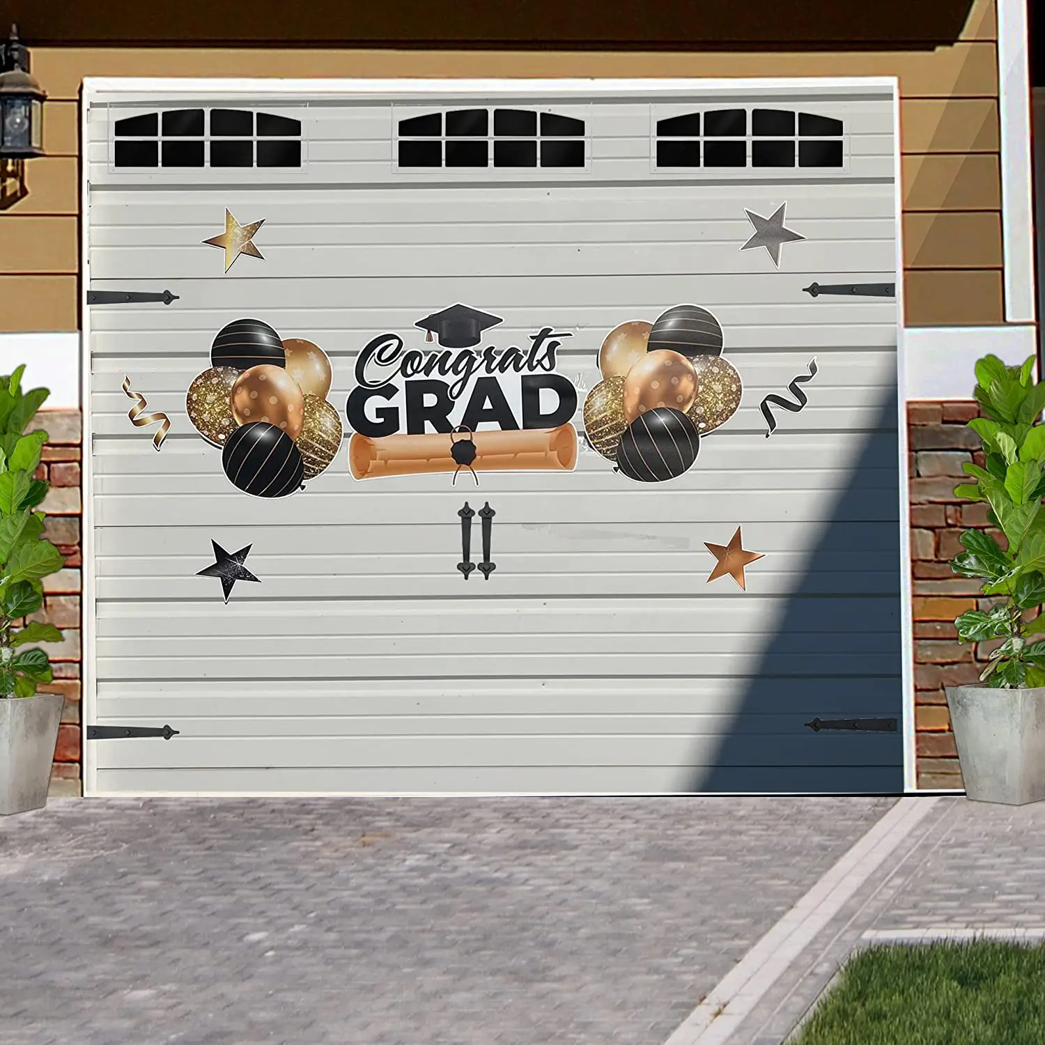 VictoryStore Large Star-Shaped Graduation Fridge Magnets - Indoor-Outdoor Waterproof Home Decoration, Rectangle Garage Door Accent, Graduation Gift, Gifts