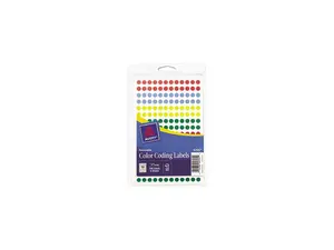 Avery 05795 Removable Self-Adhesive Color-Coding Labels, 1/4in dia, Assorted, 768/Pack