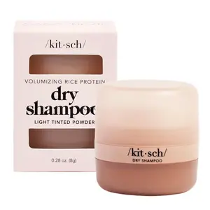 Kitsch Dry Shampoo Powder with Rice Protein for Women & Men - Volumizing, Unscented, No White Cast, Organic, Paraben Free, for Oily & Light Hair - 8g