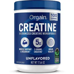Micronized Creatine Monohydrate Powder 100 Servings – Unflavored Vegan Supplement for Muscle Strength, Workout Recovery & Performance, No Artificial Additives