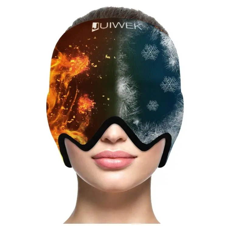 TikTokShopRestock:Migraine-Ice-Head-Wrap-Migraine with Cold & Hot Therapy for migraines, puffy eyes, tension, sinusitis and stress relief, flexible co