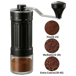 【AREL】Manual Coffee Bean Grinder | Hand-Cranked Coffee Grinder, Stainless Steel Grinding Burrs, Suitable For Espresso, Pour-Over Coffee, French Press, Moka Pot, And American Coffee. Ldeal For Office, Home, Travel, And Camping Use.