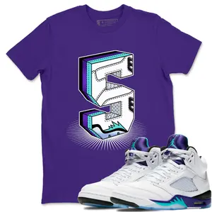 No 5 Unisex Graphic Shirts To Match Sneakers AJ5 OG Grape, Jordan 5 Grape Outfit, Trending Shirts, Top Tshirt