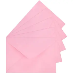 50 Pack A7 Envelopes, Pink Greeting Card Envelopes Self Seal, 5.24 x 7.24 in Envelopes for Birthday Graduation Baby Shower Wedding Invitation Cards