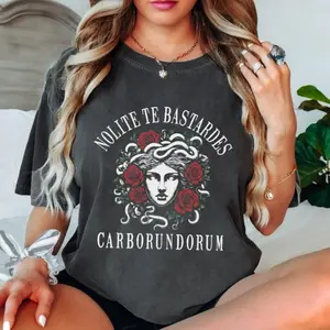 Medusa Feminist Gothic Vintage T-shirt, Sweatshirt, Hoodie with Latin Quote for the daring woman! Women's Cotton Vintage Men's T-shirt