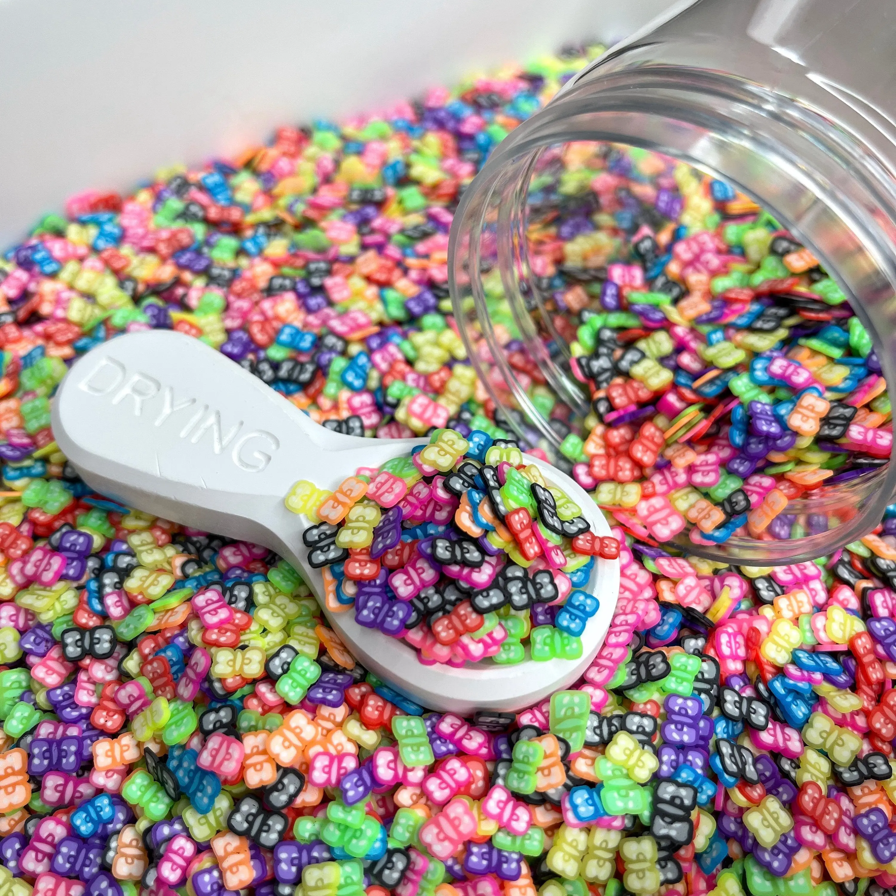 5MM Mixed Color Butterfly Bow Polymer Clay Sprinkle (NOT EDIBLE) D32-13