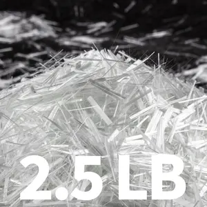 Fiberglass for Concrete, 3/4" Length,2.5 Lb, AR-Glass Chopped Strand Fiberglass for Concrete Cement Mortar Reinforcement
