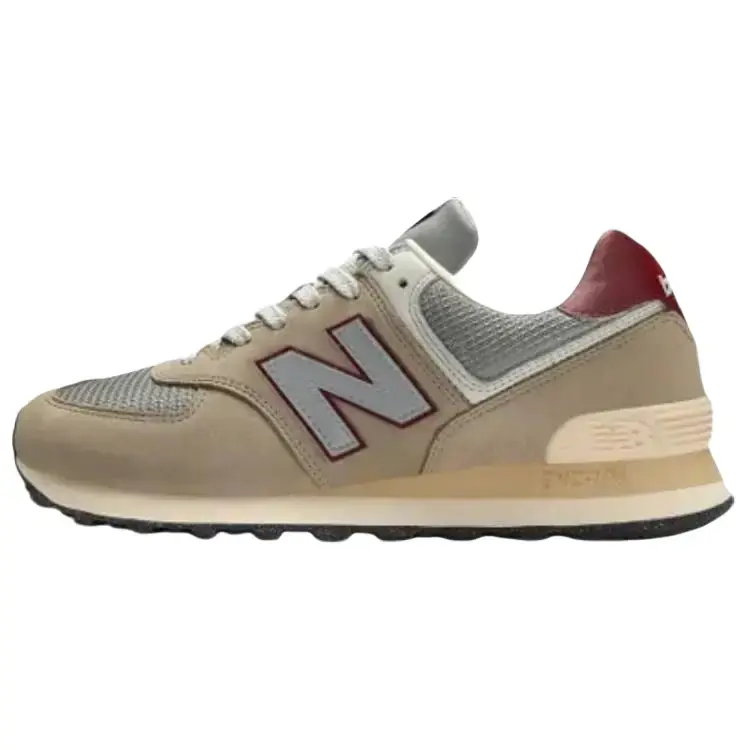 New Balance 574 'Arid Stone Monarch Burgundy' Men's, Shoe, Sneaker, Running, Casual, Cushion, Lightweight, Classic, Male, All-Day Support, Mesh Suede, Durable Suede And Mesh Materials, Earth-Tone