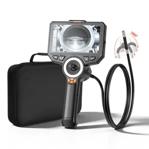 【Spotlight Day】VEVOR 4-Way Articulating Endoscope with Light, True 1080P HD Industrial Borescope Inspection Camera with Articulated Probe, Flexible Snake Scope Cam for Wall Automotive Engine Inspect-4.9FT