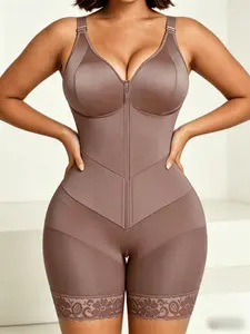 1 Count Butt Lifting & Tummy Control Bodysuit, Colombian Shapewear, Fajas, V-Neck Soft Skin-Friendly Shapewear, High-Stretch Compression Jumpsuit, Breathable Body Shaper, Ideal For Fitness & Active Lifestyle Sculpting, Womenswear