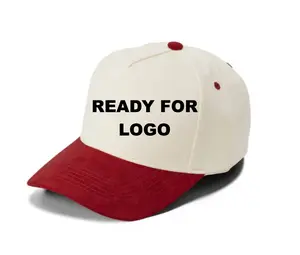 5 Panel Blank Custom Ready for LOGO/ Listo para LOGO Snapback Hat/Gorra Snapback - Cotton/Suede Brim