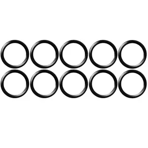 Pack of 10 Black Silicone Body Jewelry O-Rings