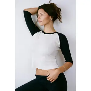 THE NAVY RIB BASEBALL TEE