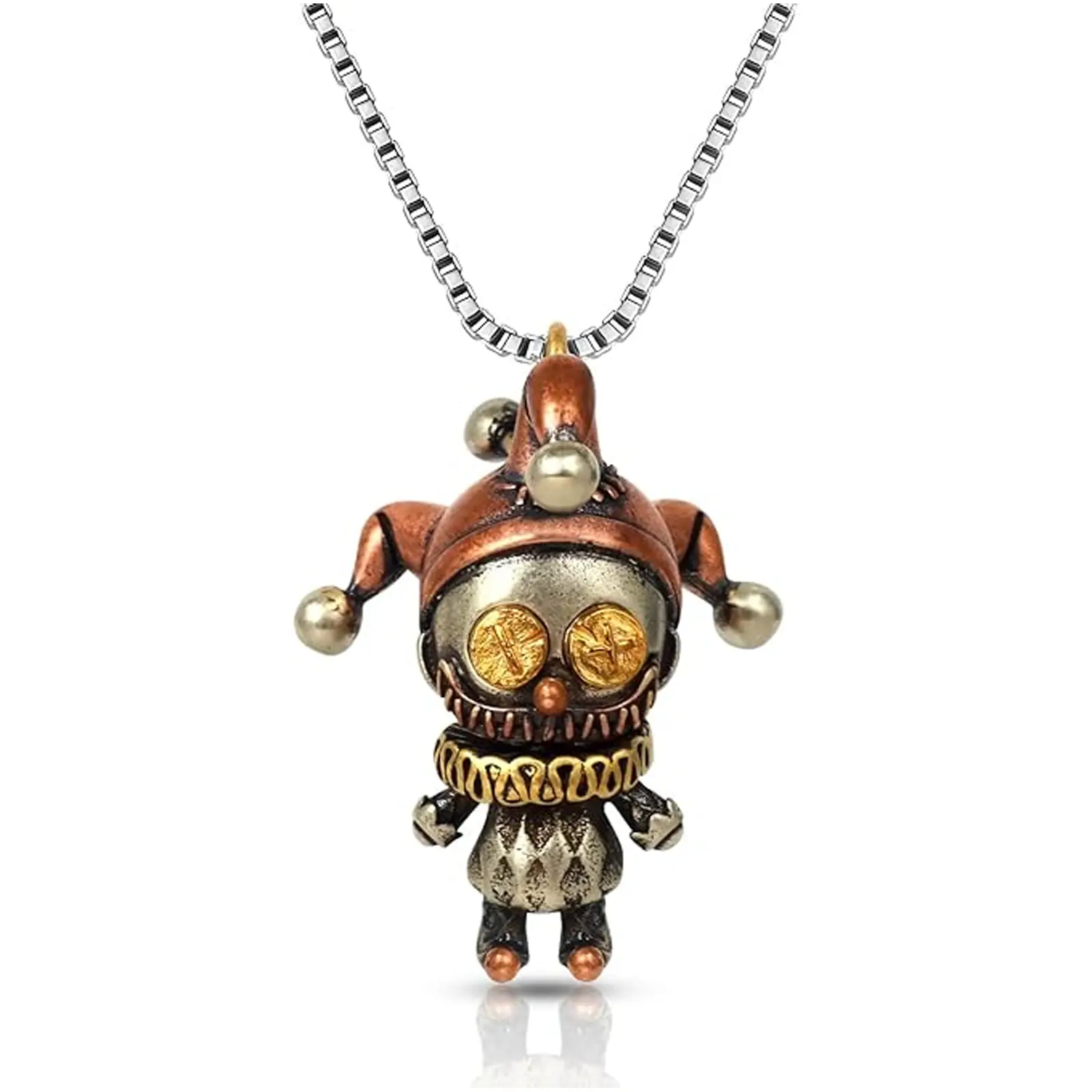 Retro Clown Motif Copper Pendant - European-American Style Unisex Casual Jewelry, Unique Accessory for Party Bags & Gifting (Festive & Party Supplies)