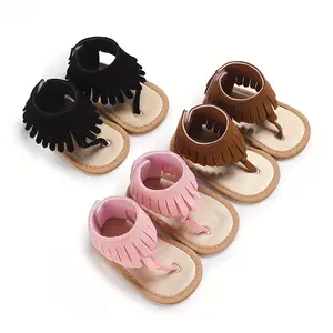 Casual Breathable Open Toe Sandals For Baby Girls, Lightweight Anti Slip Sandals For Indoor Outdoor, Spring And Summer