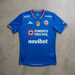 [Hot] - Cruz Azul 2025-26 Champions Cup Home Soccer Jersey - Full Print Logo