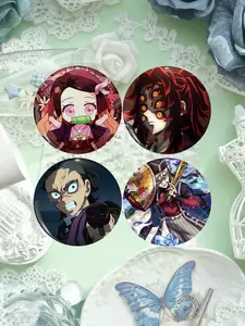 This Demon Slayer, Anime brooch set is perfect for bags, jeans, T-shirts. These badges, accessories, and decorative pendants enhance everyday items and make a gift. Ideal for birthday or festive use Aesthetic Flair