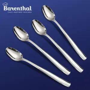 Barenthal Marin Mirror 18/10 Stainless Steel Dinner Spoon Set of 4 Chef Inspired Designs High Polished Mirror Finish Dishwasher Safe Utensils Stylish Flatware
