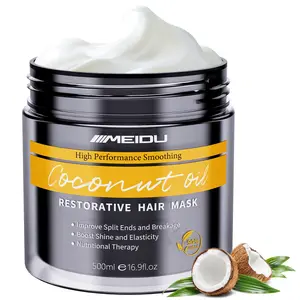 MEIDU Collagen Hair Mask,Treatment Deep  Conditioning Coconut Oil Hair Mask,Ginseng Nourishing,Shine Boosting  ,for All Hair Haircare Conditioner