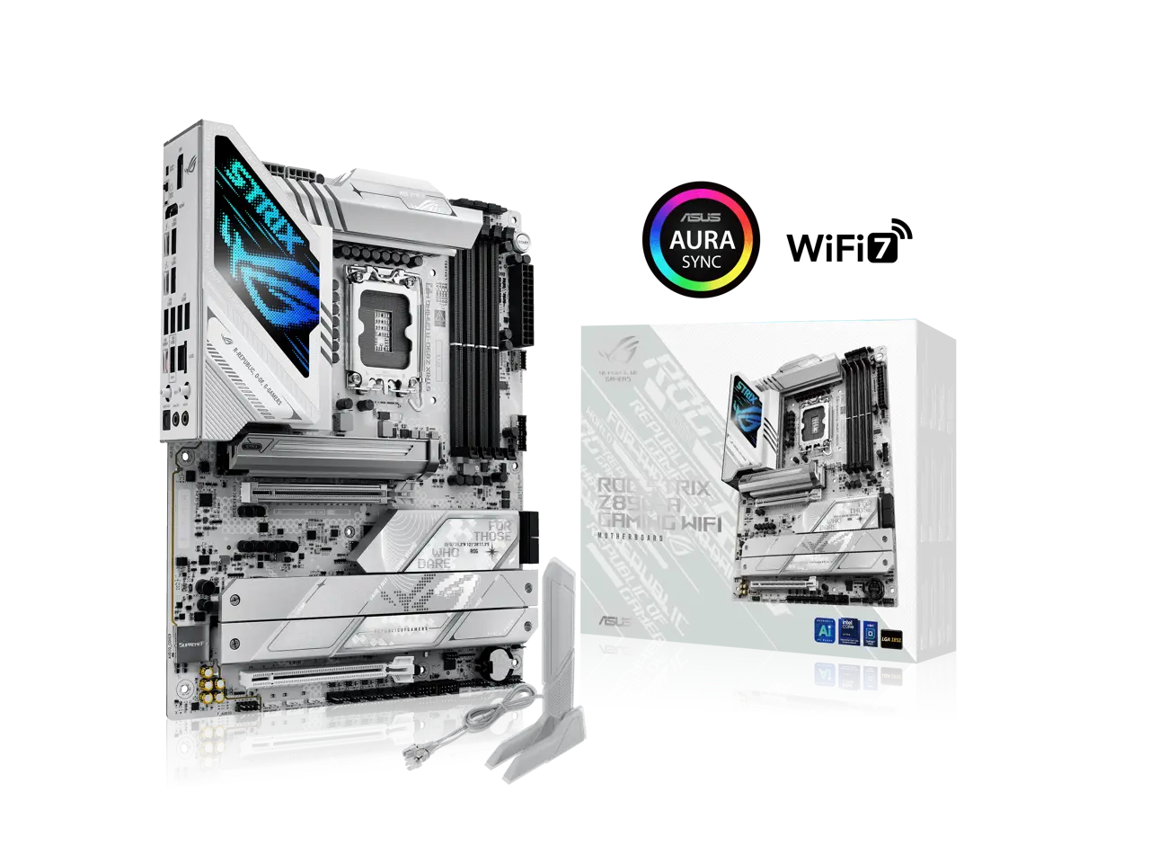 ASUS ROG STRIX Z890-A GAMING WIFI Z890 LGA 1851 ATX motherboard, Intel® Core™ Ultra Series 2 Ready, Advanced AI PC-ready, 16+2+1+2 stages, DDR5, WiFi 7, 2.5G, 5x M.2, Thunderbolt™ 4, USB Type-C, AI OC