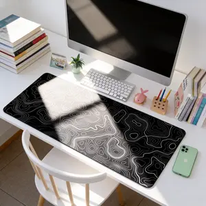 Essential Mouse Pad - Abstract Geometric Extended Desk Mat, Stitched Edges & Non-Slip Base