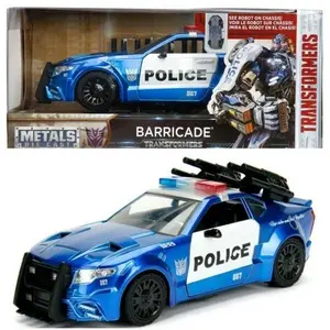 JADA TOYS 1/24 SCALE TRANSFORMERS BARRICADE LAST KNIGHT CUSTOM POLICE DIECAST CAR MODEL 98400-6F