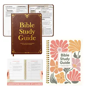 2026 Version Inspirational Text Spiral-Bound Notebook - Bible Study Guide for 66 Books, Premium Colorful Floral Office Stationery for Daily Study & Reflection, Inspirational Text Notebooks