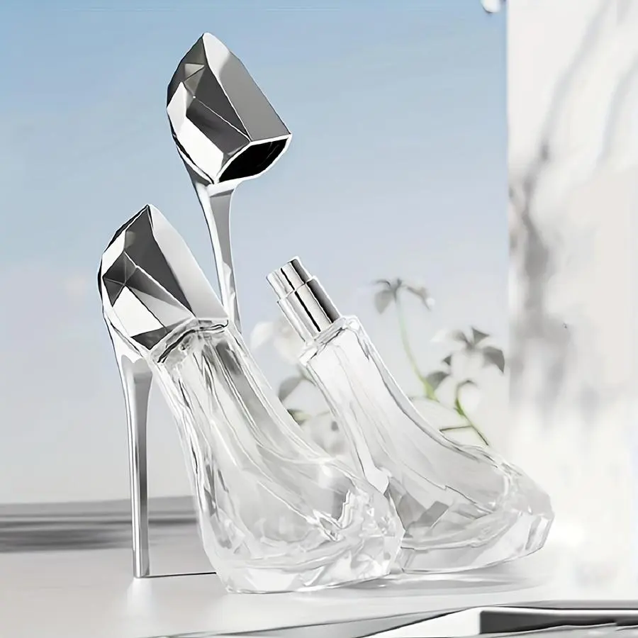 Elegant Women's High Heel Shoe Perfume (1.01oz Transparent Bottle) - White Tea, Pepper & Musk with Floral Notes, BPA-Free, Long-Lasting, Perfumes for Women, Ideal Romantic Gift for Her, Long Lasting Perfume