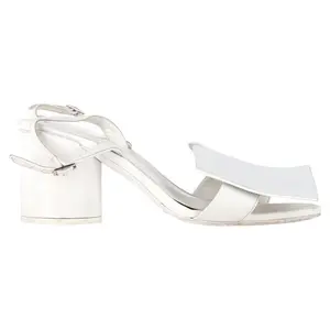 Pre-owned Jacquemus Women's Jacquemus Rond Carre Sandals in White Leather by Rebag