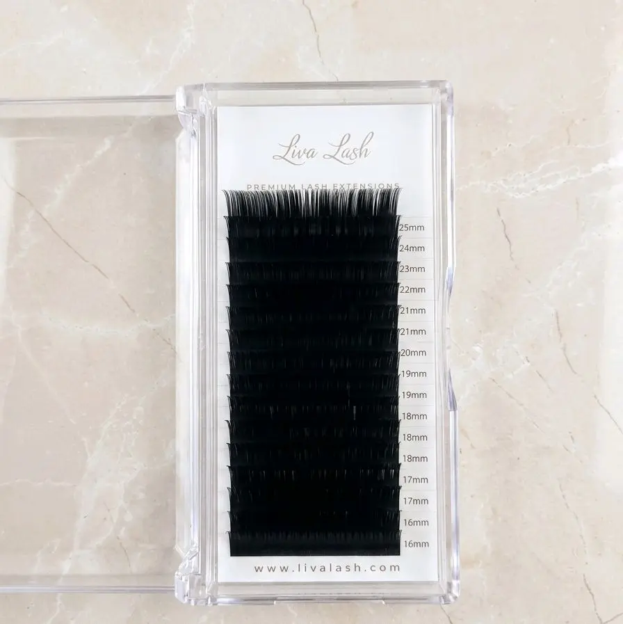 Volume Eyelash Extensions, 16-25mm, CC Curl, 0.05 Thickness. Individual lashes.