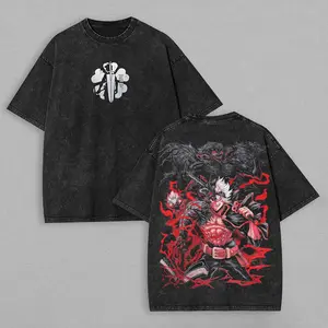Black Clover Asta Printed Unisex Washed T-Shirt16