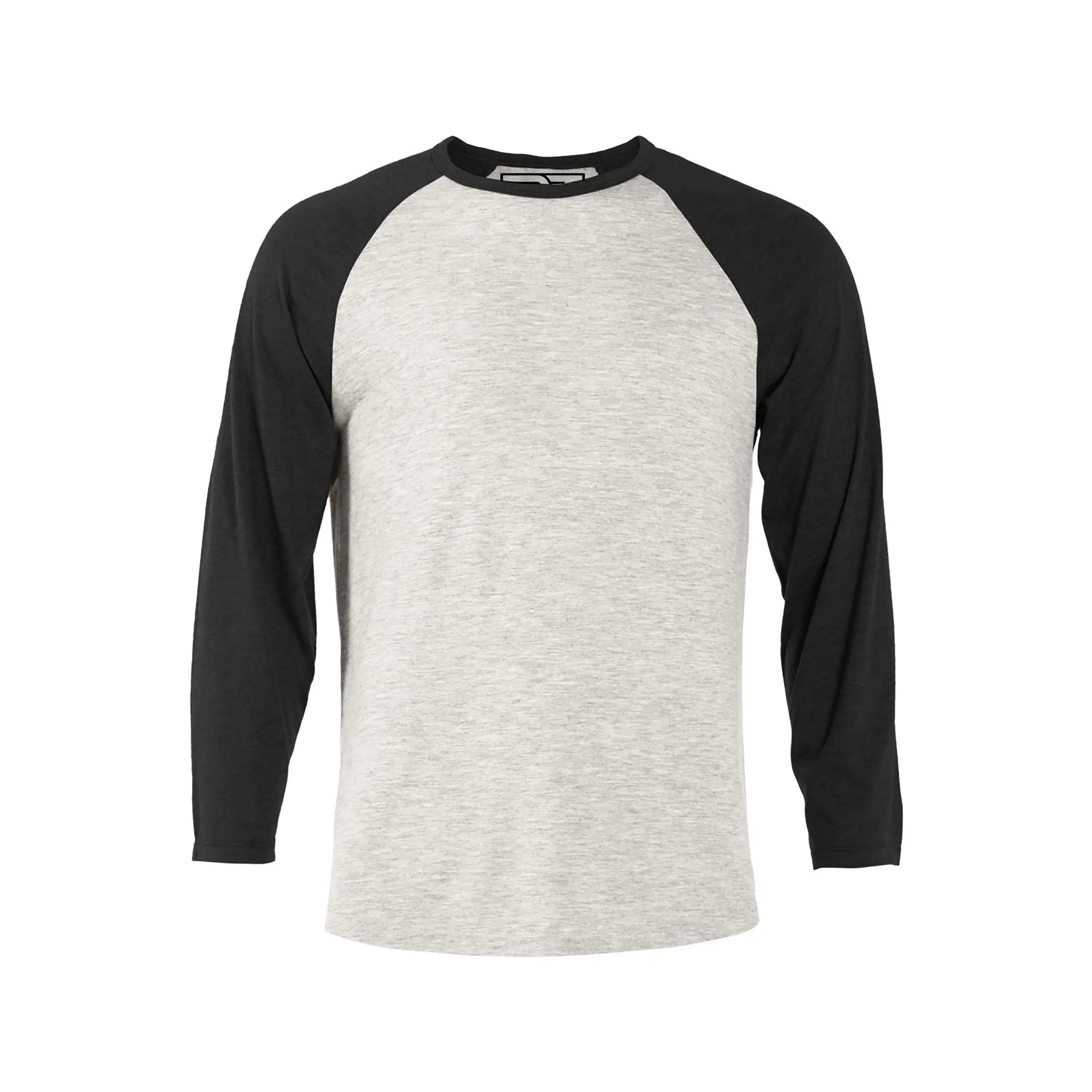 Heather Raglan T-Shirt - Oatmeal and Black