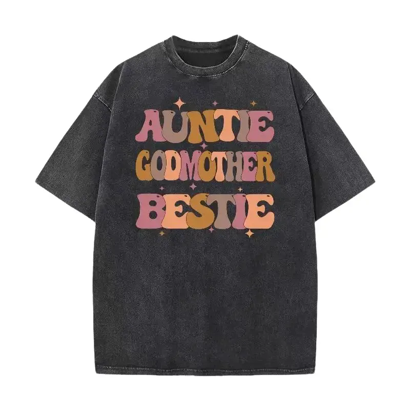 Auntie Godmother Bestie Washed tshirt, Best Auntie , Aunt Gift, Godmother Announcement, Bestie, Favorite Aunt, Gift For Her, Cute Auntie Gift Fit Hoodie