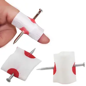 Scary Prank Toy Fake Nail Through Finger Magic Prop Realistic Bloody Bandage Design Super Shocking Illusion Trick Funny Gag Joke Toy For April Fools Day Halloween Party Cosplay Stage Magic Show Classroom Office Prank Props Kids Adults Novelty Surprise