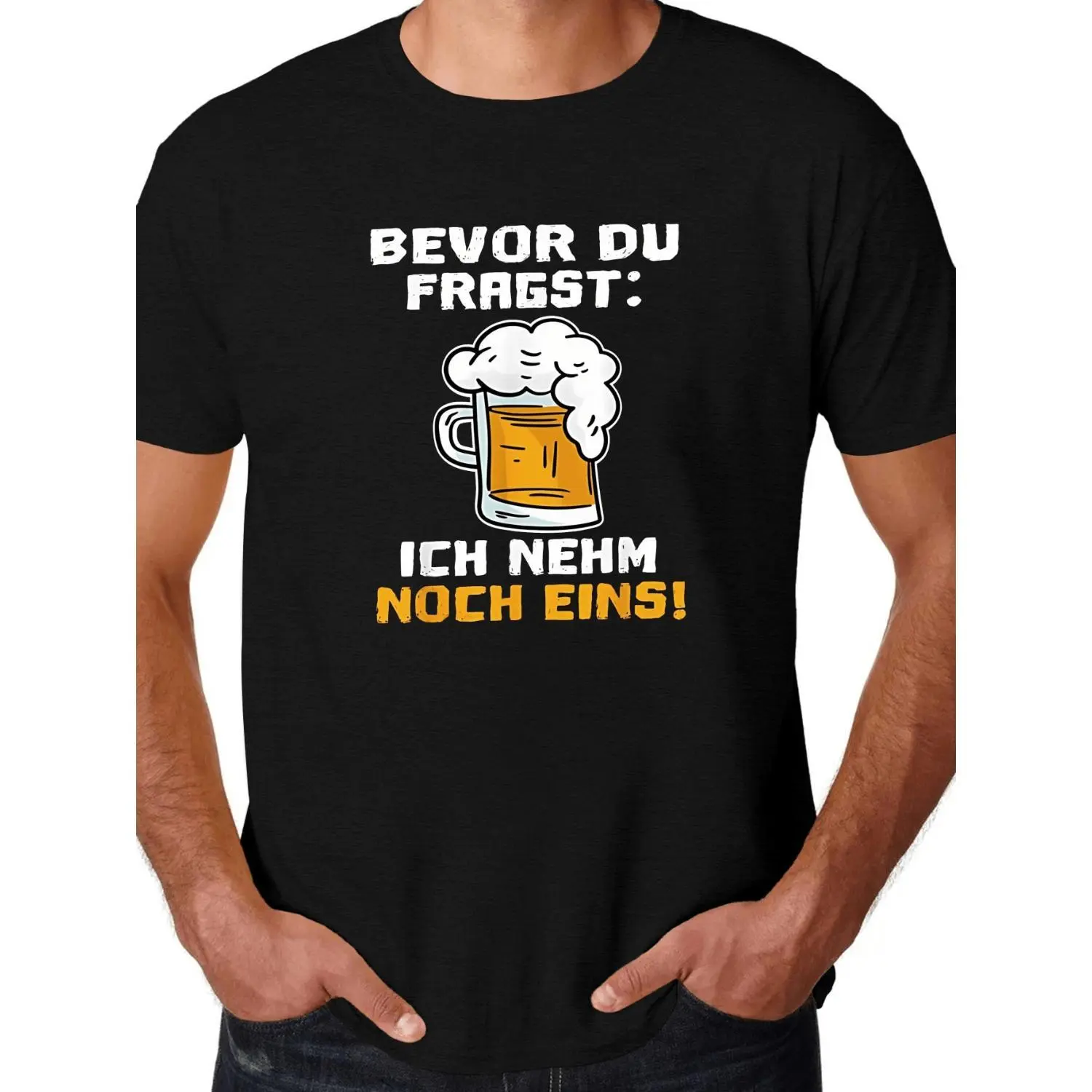 Men's Plus Size Vintage Graphic T-Shirt, Crinkle Cotton Short Sleeve Round Neck Top with German Saying for Casual Streetwear, Shortsleeve, Menswear, All Seasons