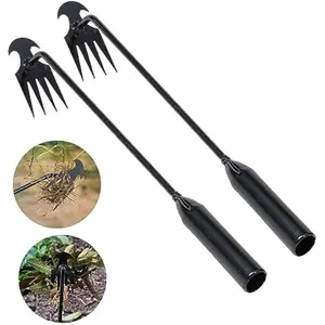 2-Pack Upgraded 16" Weed Pulling Tools - Durable Manganese Steel, Anti-Rust, 4-Tine Weeder, Perfect for Gardening & Yard Cleanup, Ideal Mother's Day & Father's Day Gift