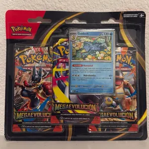 Pokémon - SPANISH Mega Evolution Triple / 3-Pack Blister | Golduck | Brand New & Sealed