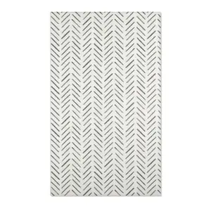 Painted Herringbone Area Rug