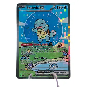 Bubble Series Starter Trio - Custom Holo Cards - Full Kanto Set (Bulbasaur, Charmander, Squirtle) - Bubble Mew Style