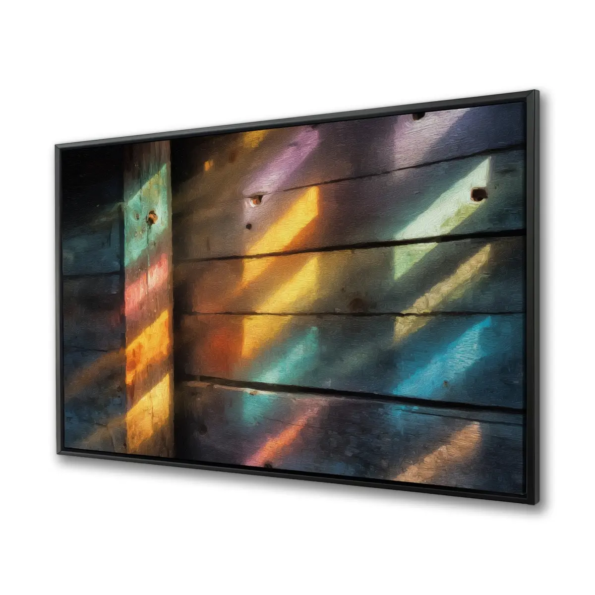 Pictorem C1FC3648WXBW9A 36 x 48 in. Rainbow Glint - Green Framed Canvas Wall Art for Home Decor