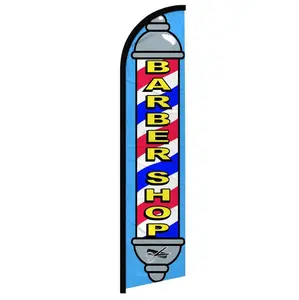 Barber Shop (Blue) Windless Banner Flag