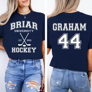 BRIAR HOCKEY T- Shirt - Off Campus Hockey Shirt Unisex Heavy Cotton Tee - Booktok