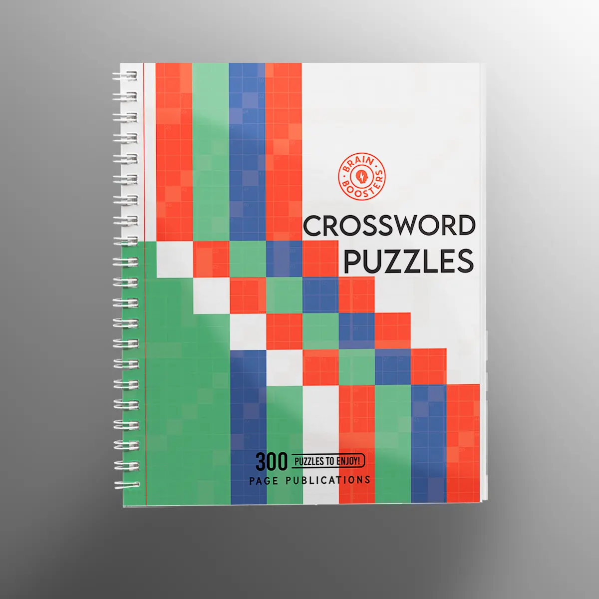 Spiral-Bound Crossword Puzzle Book - Clever Clues, Lay-Flat Design, Modern Cover, Mental Engagement Boosting for Crafts & DIY Lifestyle & Hobbies Entertainment