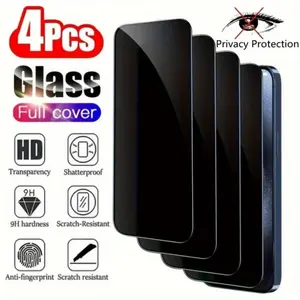 Full Coverage Privacy Protection Tempered Glass Screen Protector for Cellphone Smartphone iPhone 11 12 13 14 15 16 Pro Max Protective