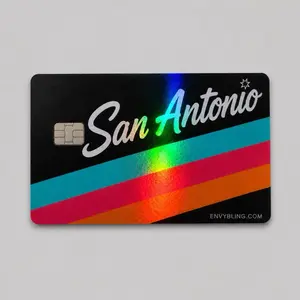 San Antonio Holographic Credit Card Skin Debit Card Cover Decal 210 Pride Heritage Fiesta Wrap for Retro Stylish