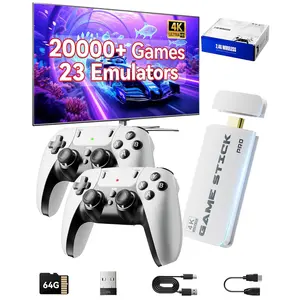20000+ Games Wireless Retro Game Stick, Vintage Game Stick 4K HD Output System, 2.4G Wireless Controllers, 64GB TF Card for All Ages - Console,TikTokShopBlackFriday,Halloween Christmas New Year Gift