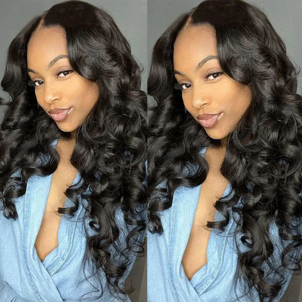 【HD Pro.2.0 Bomb Funmi Curl】Megalook 13x6 Three-Go Glueless Bouncy Curl Wig With Drawstring Natural Black 100% Human Hair Wig